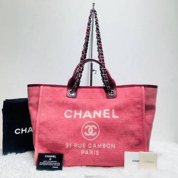 CHANEL A66941 Deauville Pink Large Shopper Bag Tote or Shoulder Bag 139383804