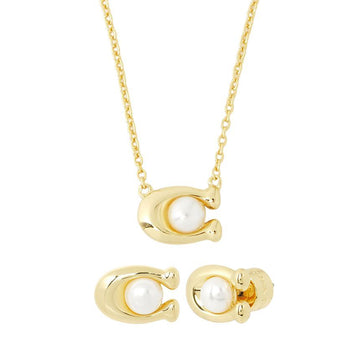 Coach Signature Women's Necklace and Earring Set 473741 GLD 107 139384049 [P]
