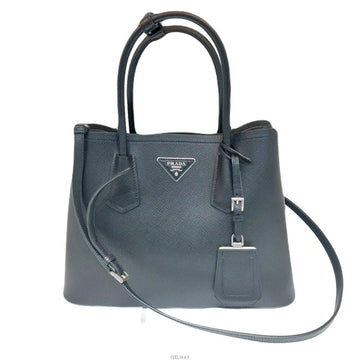 Prada Saffiano Triangle Logo Tote Bag 139397378
