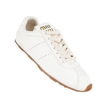 Miu Miu Plum Napa Leather Sneakers 139398736