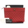 CHANEL A80992 Red Caviar Gold Classic New Medium Clutch 139427377 [P]