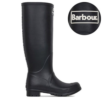 BARBOUR Schwarze Abbey Wellington Lang Regenstiefel LRF0083 BK11 135583277