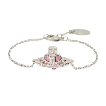 Vivienne Westwood New Diamante Heart Women's Chain Bracelet 6102021T 02P686 139454046 [P]