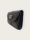 Gucci Black Web Laza Chain Shoulder Bag Small 139455593 [P]