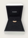 CHANEL Beige Gold Diamond Quilted Coco Crush Ring Small 139455646 [P]