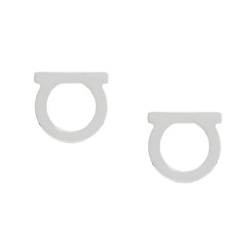 SALVATORE FERRAGAMO Gancini Logo Ohrringe Silber 76-0119 0696430 43752349