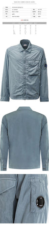 CP Company CP 25SS Lens Badge Shirt Jacket Deep Blue 18CMOS095A 005904G 872 139483799 [P]