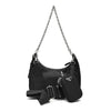 PRADA Rinylon Tessuto Kettenriemen Hobo Tasche (1BH204) L568017 139553069 [P]