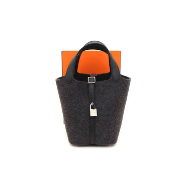 Hermes Picotin 18 Felt Bo Swift Grigri Havana Tote Bag 33432518 139581418