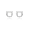 Salvatore Ferragamo Gancini Crystal Small Earrings 760123 696577 145240121 [P]