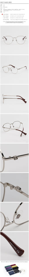 Gucci GG1145O 002 Lightweight Metal Silver Eyewear 62823868 [P]