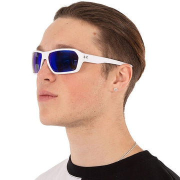 UNDER ARMOUR 偏光スポーツサングラス ブルーミラー ハイキング サイクリング フィッシング UA RECON 6HT7N 139584967