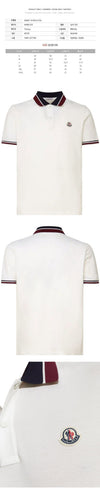MONCLER Logo-Patch Polo-Shirt Weiß 8A000 18 89A16 034 117410258 [P]