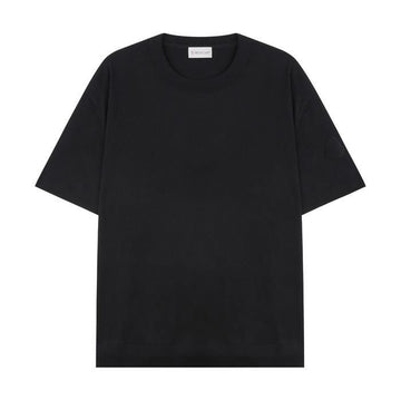 Moncler Logo Patch Silk Cotton Knit T-Shirt 132431504