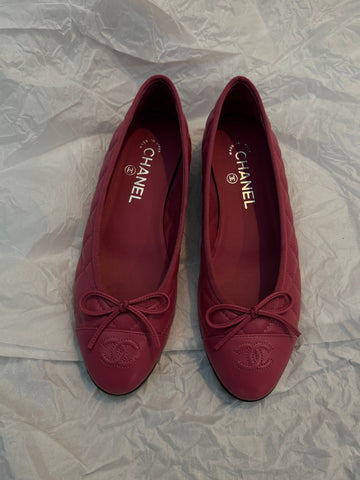 CHANEL バレリーナフラットシューズ 38 139641957