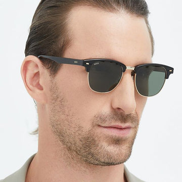 Hugo Boss Sunglasses BOSS1381S 2M2QT Luxury Square Half-Rim Black 135666684