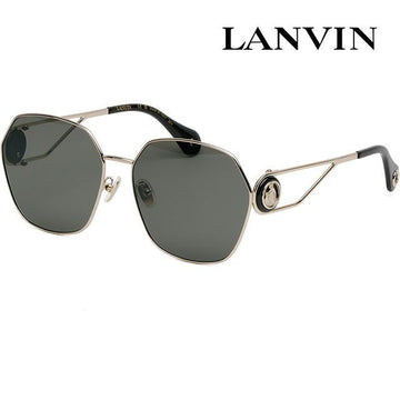 Lanvin Sunglasses LNV129SLB 720 Gold Logo Square Metal Frame Fashion Luxury 119254403