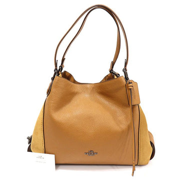 COACH Braune Pebble-Leder Wildleder EDIE 31 Hobo Schultertasche CO38394CO 139647388