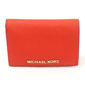Michael Kors Jet Set Travel Wallet in Mandarin Red Saffiano 32H3GTVE2L 139647629