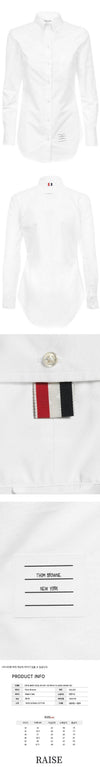 THOM BROWNE Klassisches punktiertes Oxford-Hemd 23FW 06496 100 60668802 [P]