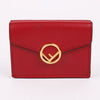 Fendi F Gold-Plated Red Tri-Fold Wallet 8M0395 139707760 [P]