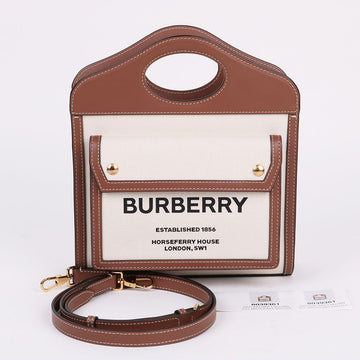 BURBERRY キャンバス ロゴ ポケット スモール クロスバッグ 139709206