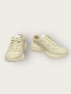 Gucci Lemon Lettering Logo Leather Lyton Sneakers 5.5 48397459 [P]