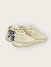 Gucci Lemon Lettering Logo Leather Lyton Sneakers 5.5 48397459 [P]