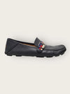 GUCCI ブラックシルバーウェブハニービータブドライビングローファー 41976618 [P]