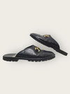 Gucci Black GG Horsebit Leather Slipper 41977934 [P]