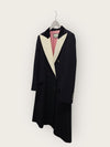 Gucci Black with Satin Lapel Runway Wool Double Coat 42505627 [P]