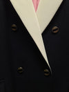 Gucci Black with Satin Lapel Runway Wool Double Coat 42505627 [P]