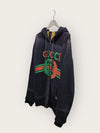 GUCCI ブラック インターロッキング ホースビット リバーシブル フードジップアップ 42353995 [P]