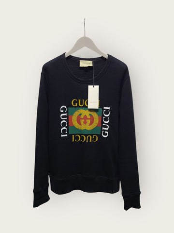 Gucci Black Vintage Box Logo Sweatshirt 42357685