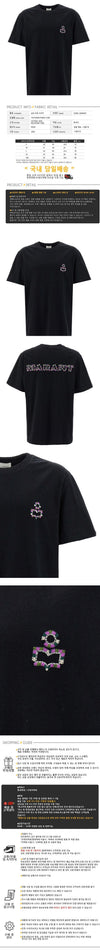 ISABEL MARANT Logo besticktes T-Shirt schwarz TS0149HB B1N02H 01BK 161320198 [P]