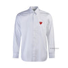 Comme Des Garcons B002 051 WHITE SS25 Men's Heart Patch Shirt 139766645 [P]