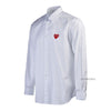 Comme Des Garcons B002 051 WHITE SS25 Men's Heart Patch Shirt 139766645 [P]