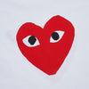 Comme Des Garcons T222 051 WHITE SS25 Unisex Heart Print T-Shirt 139766708 [P]