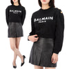 Balmain Logo Print Crop Sweatshirt EF1JQ002BB02 EAB 139775120 [P]
