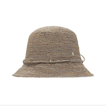 HELEN KAMINSKI HAT50136 EM Villa 6 Eclipse Melange Metall-Logo Kloster-Bucket-Hut 144698719