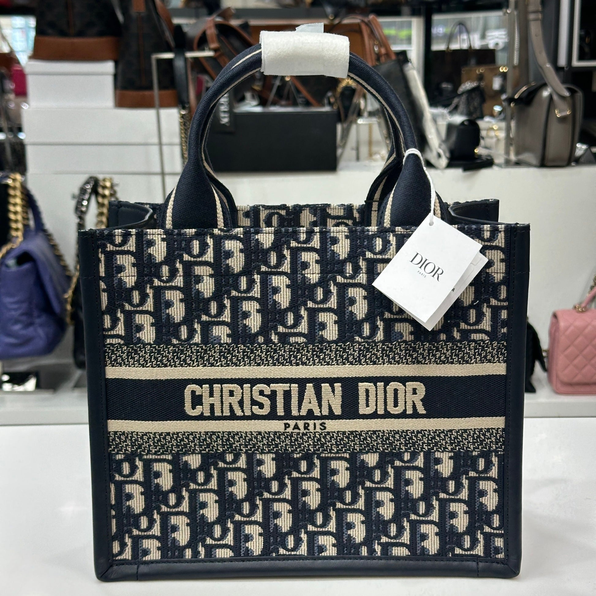 Dior Oblique Book Tote Leather Bag Small M1325 139823035 – trenbe