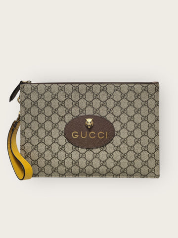 GUCCI GG Supreme Neovintage Strap Clutch Bag 42531287