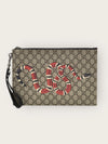 Gucci GG Supreme Snake Strap Clutch Bag 42531352 [P]