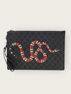 Gucci Black GG Supreme Snake Clutch Bag 42532227 [P]