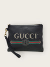 GUCCI ブラック ストラップ レザー クラッチバッグ 12345 42526711 [P]