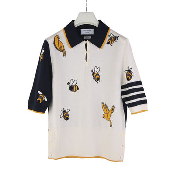 Thom Browne Bird and Bee Funmix Striped Polo Knit 44 Size 35334K 139849402