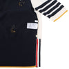 Thom Browne FKP088F Y1002 Bird & Bee Fun Mix Asymmetric Polo Knit Size 44 35334K 139849402 [P]