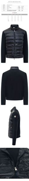 Moncler 25SS Logo Patch Knit Mix Padding Jacket Navy 9B000 16 M1131 776 139865459 [P]