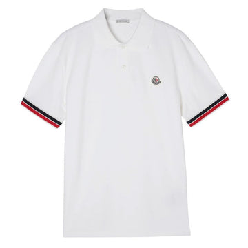 MONCLER 25SS Logo Patch Polo T-Shirt Weiß 8A000 20 89A16 034 139865471
