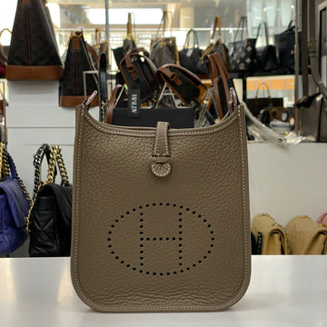 Hermes Mini Evelyn 16 Etoupe Silver Stamp 139893028